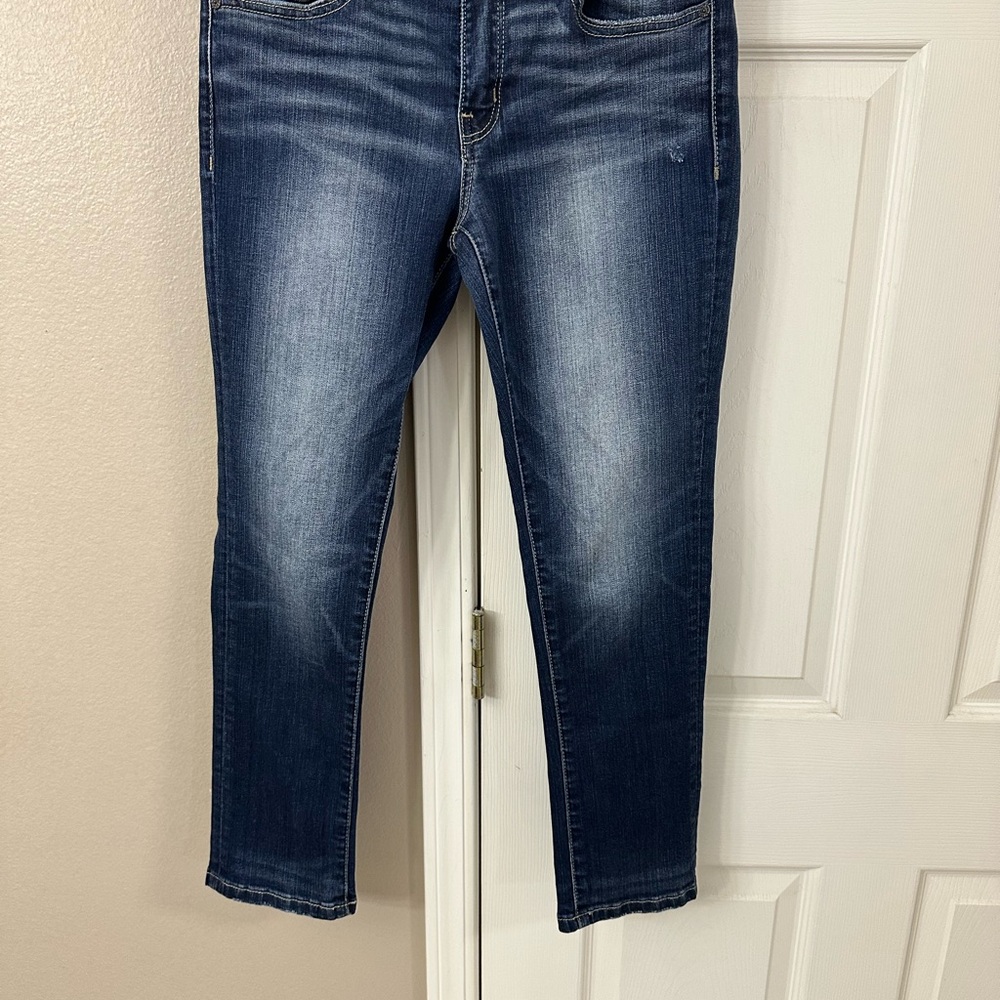 Buckle Dark Blue Ankle Jeans